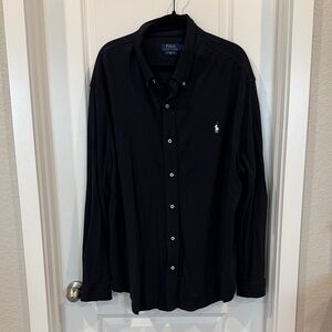 Ralph Lauren Black Long-Sleeve Button-Down Shirt